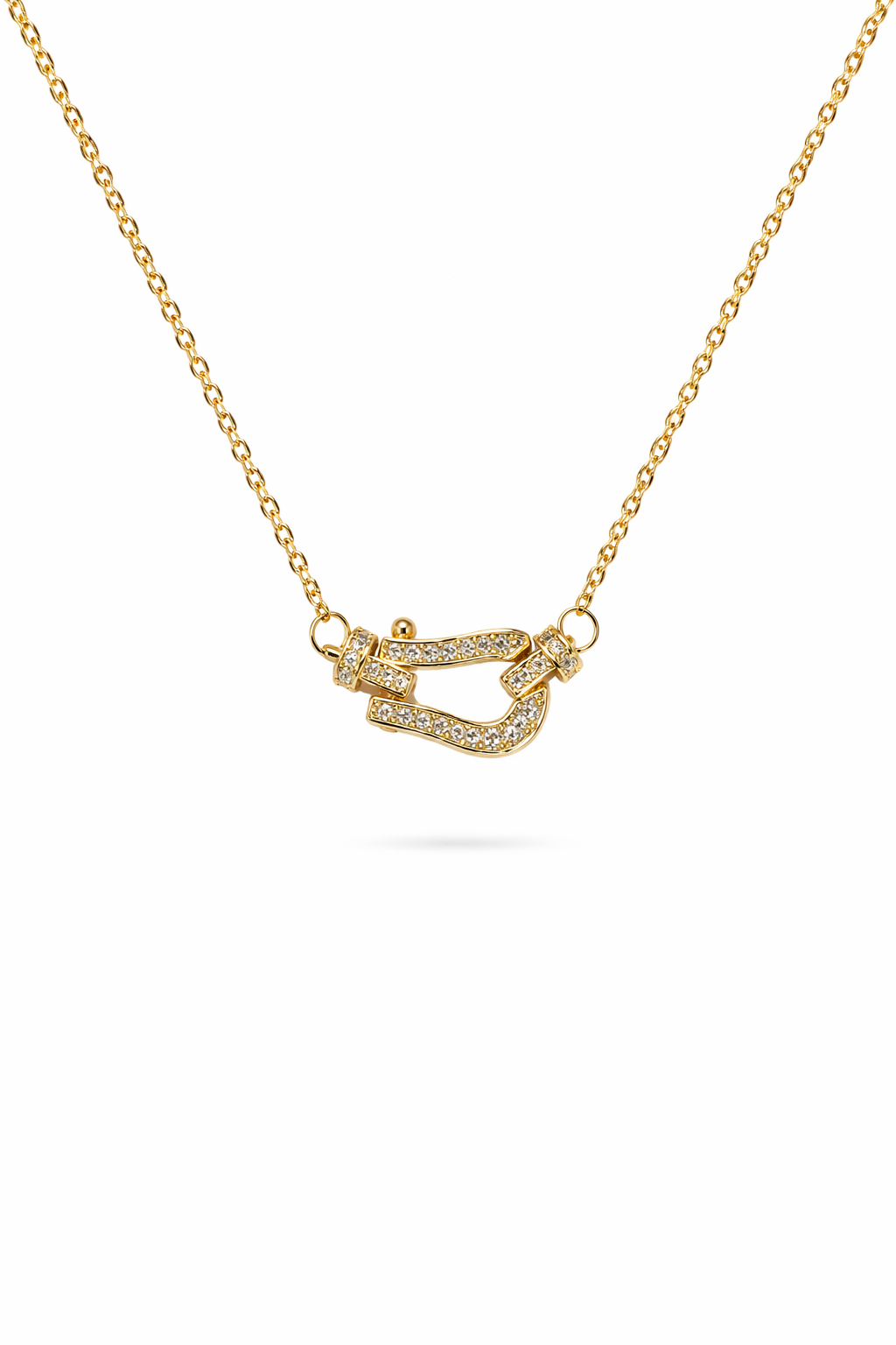 Collier Aura Link – Gold Strass