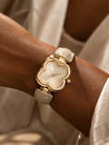 Montre Aura Trèfle Ivoire