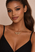Collier Aura Link – Gold Strass