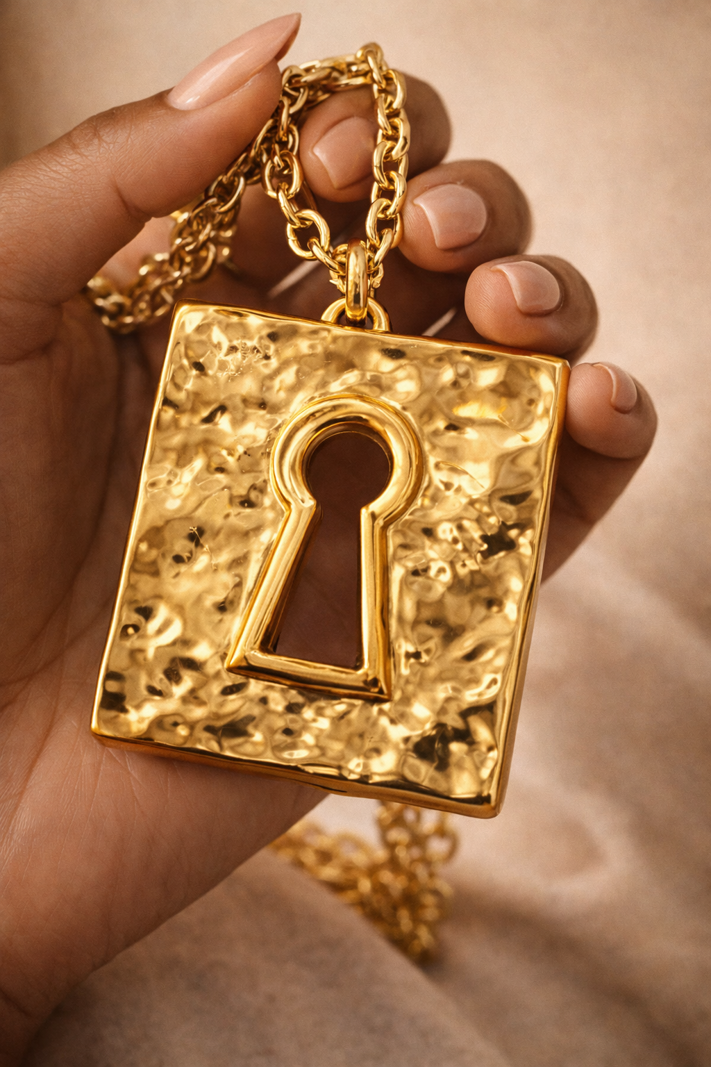 Collier Clé Aura XL – Gold Statement