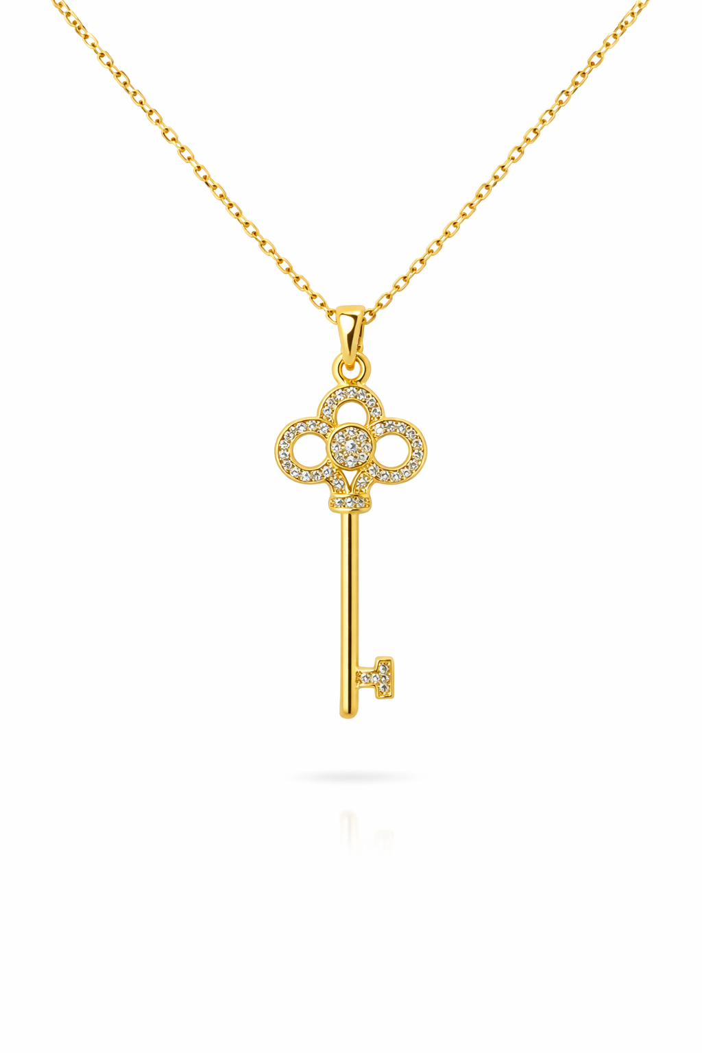 Collier Aura Key – Gold Strass