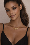 Collier Aura Knot – Gold Strass